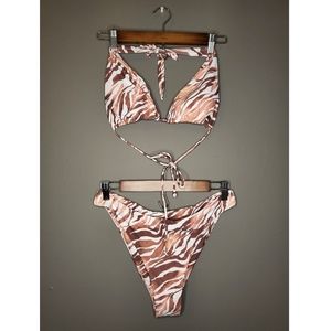 Aurelle Pink Zebra Bikini